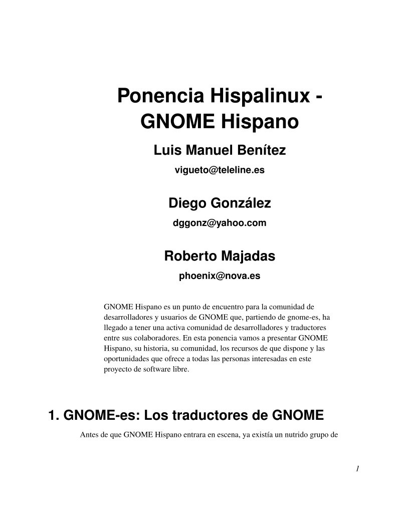Imágen de pdf Ponencia Hispalinux - GNOME Hispano