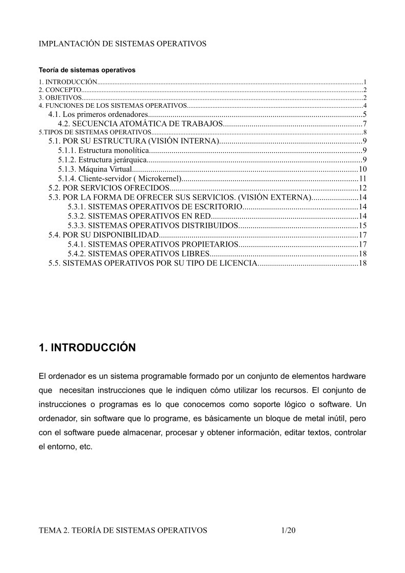 Imágen de pdf Tema 2 - Teoría Sistemas Operativos