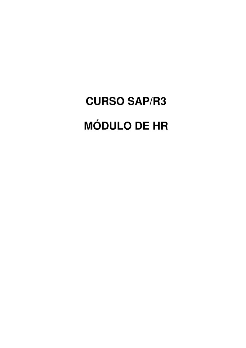 Imágen de pdf Curso SAP/R3 - Módulo de HR