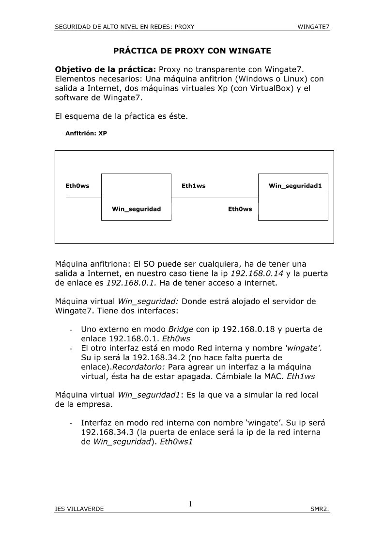 Imágen de pdf Práctica de Proxy con WinGate