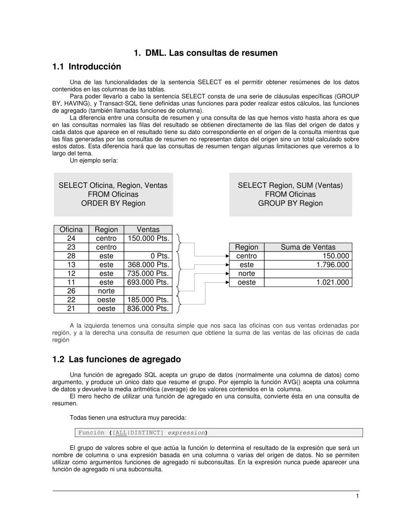 Imágen de pdf 1. DML. Las consultas de resumen