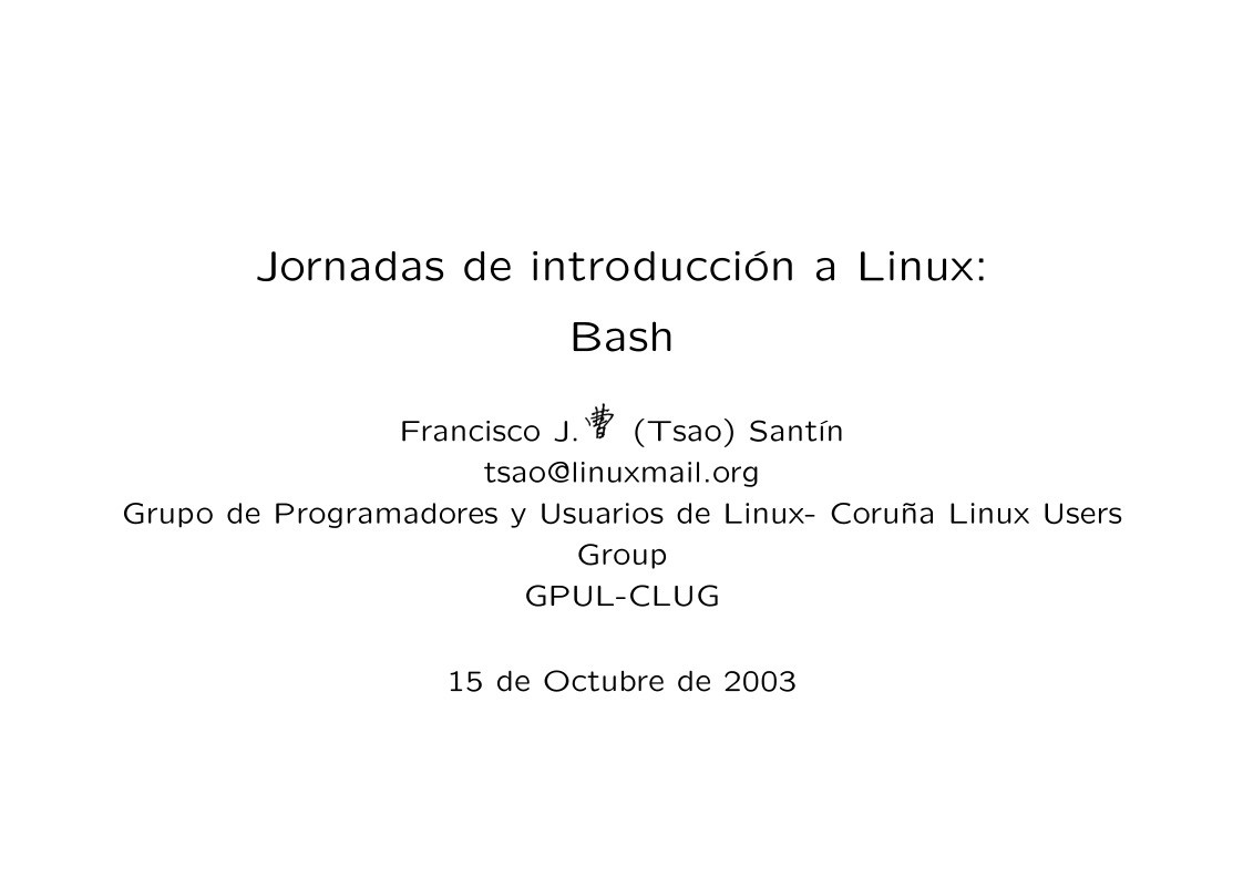 Imágen de pdf Jornadas de introducción a Linux: Bash