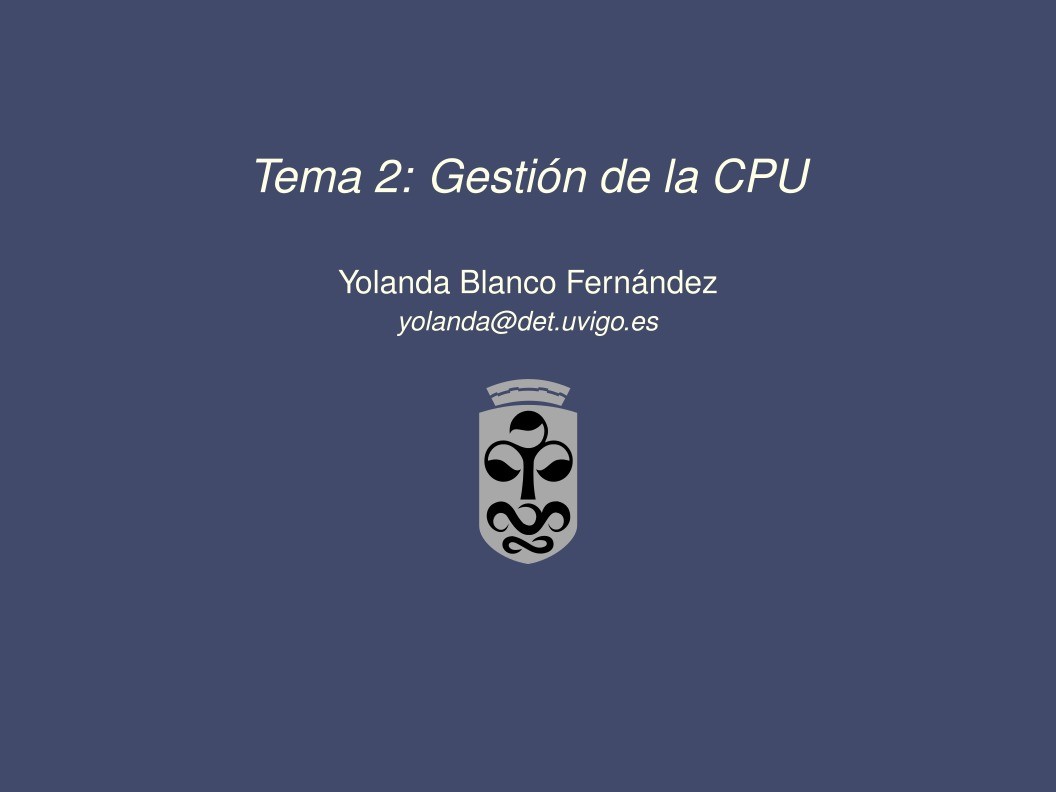 Imágen de pdf Tema 2: Gestión de la CPU