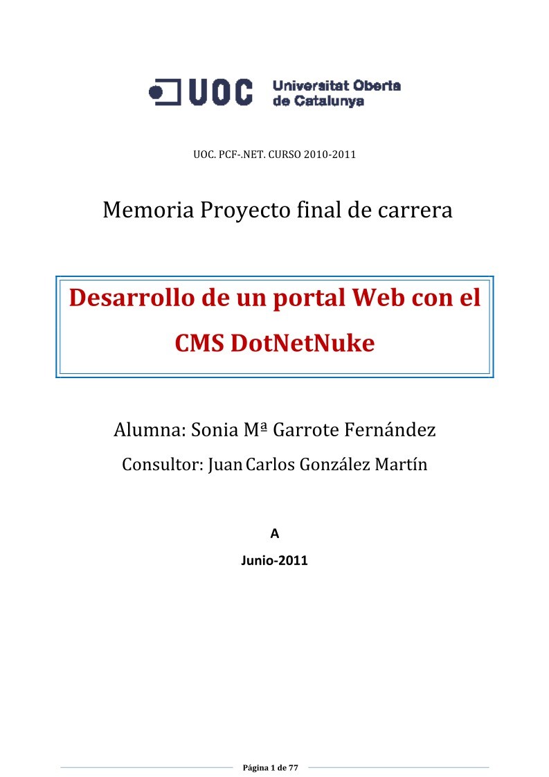 Imágen de pdf Desarrollo de un portal Web con el CMS DotNetNuke