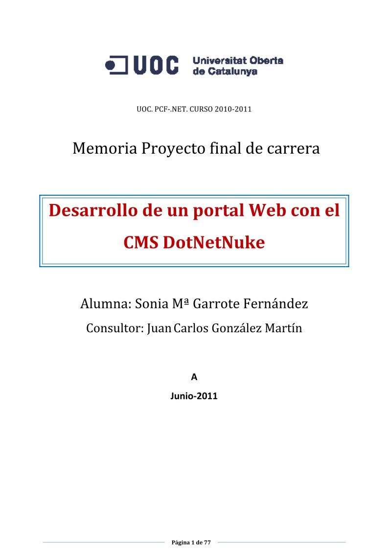 Imágen de pdf Desarrollo de un portal Web con el CMS DotNetNuke