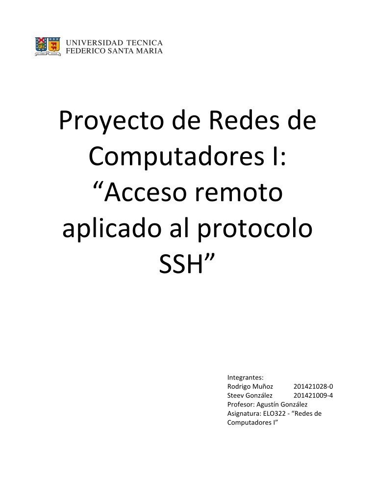 Imágen de pdf Acceso Remoto Aplicado al Protocolo SSH