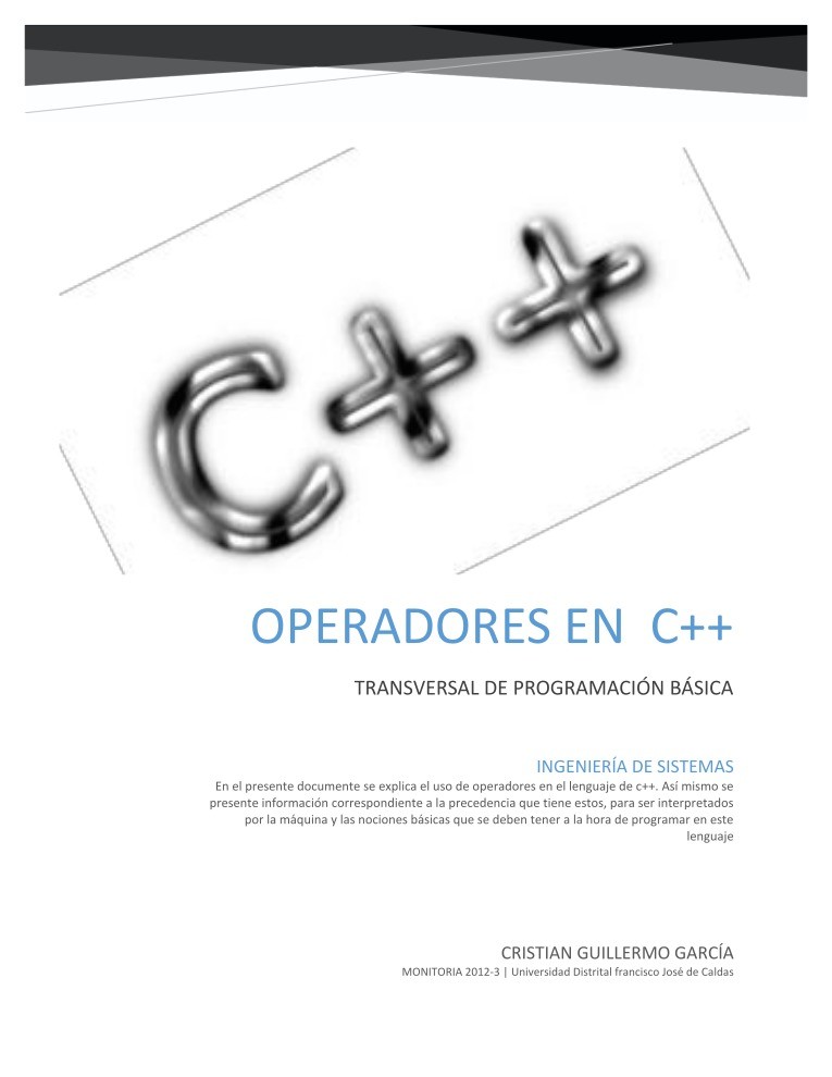 Imágen de pdf Operadores en C++