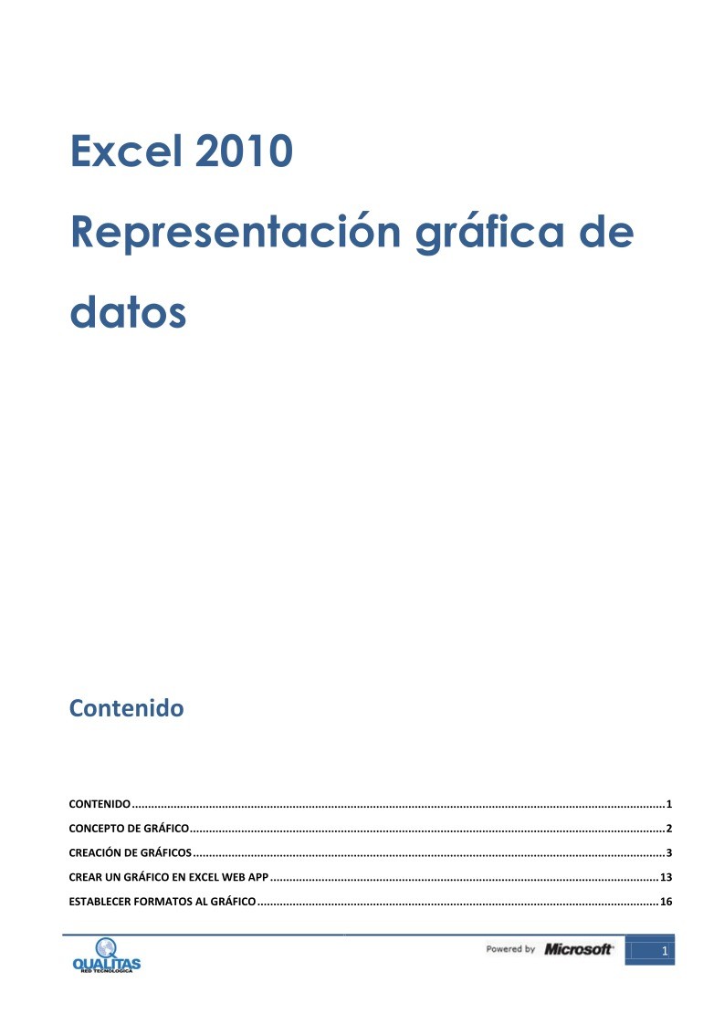 Imágen de pdf Excel 2010 Representación gráfica de datos