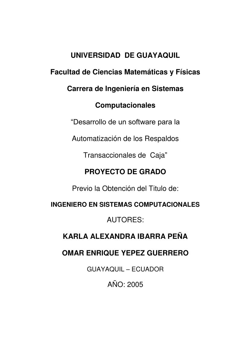 Imágen de pdf Desarrollo de un software para la Automatización de los Respaldos Transaccionales de Caja