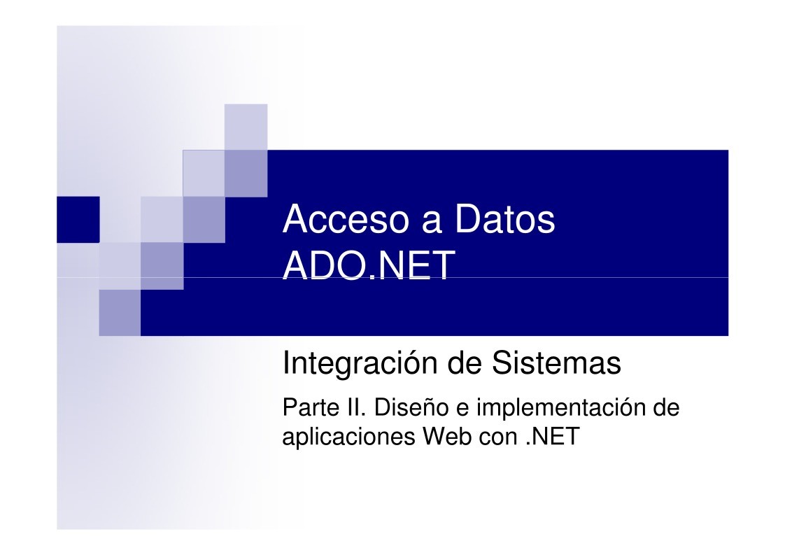 Imágen de pdf Acceso a Datos ADO.NET