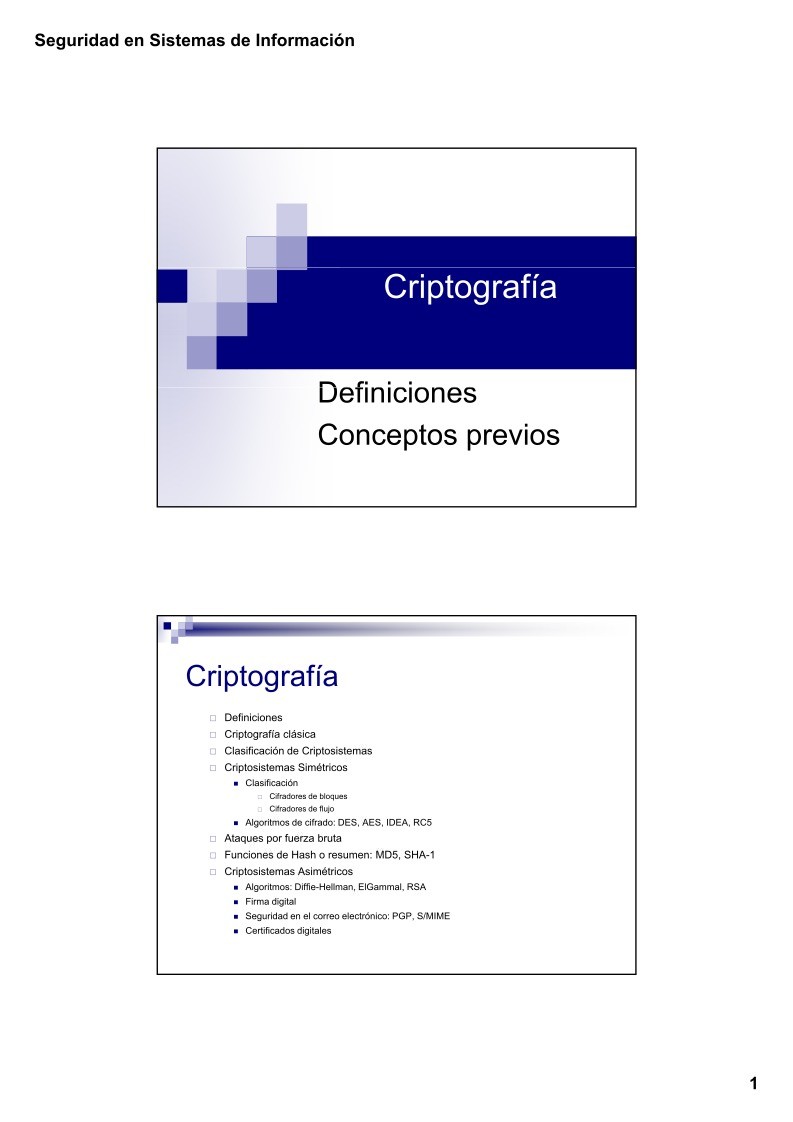 Imágen de pdf Criptografía - Definiciones - Conceptos previos