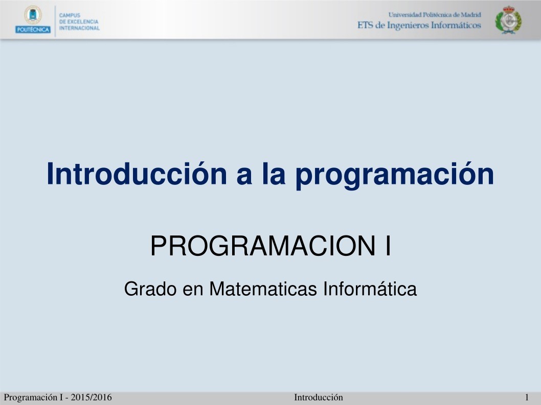 Imágen de pdf Introducción a la programación