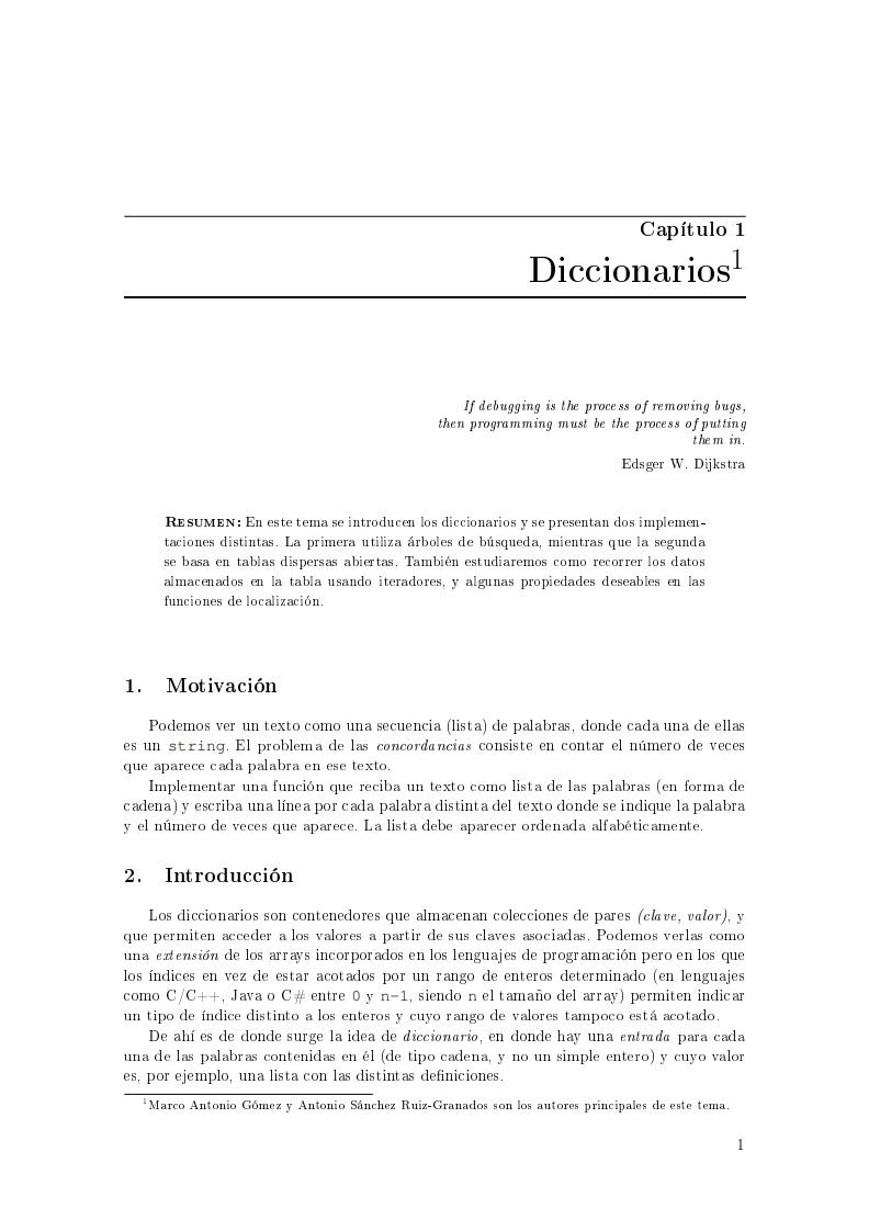 Imágen de pdf Capítulo 1 - Diccionarios