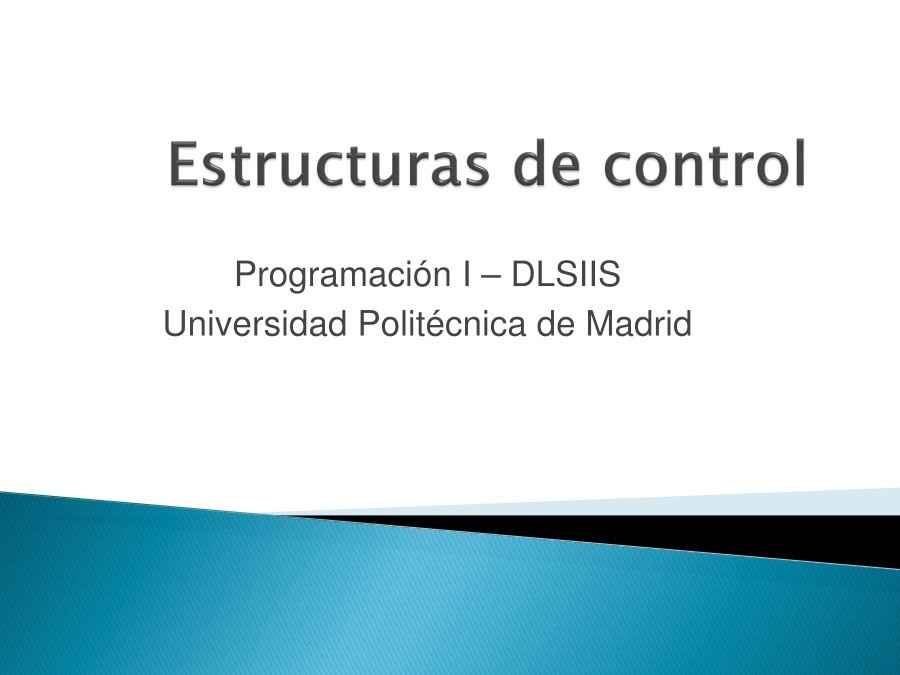 Imágen de pdf Estructuras de control