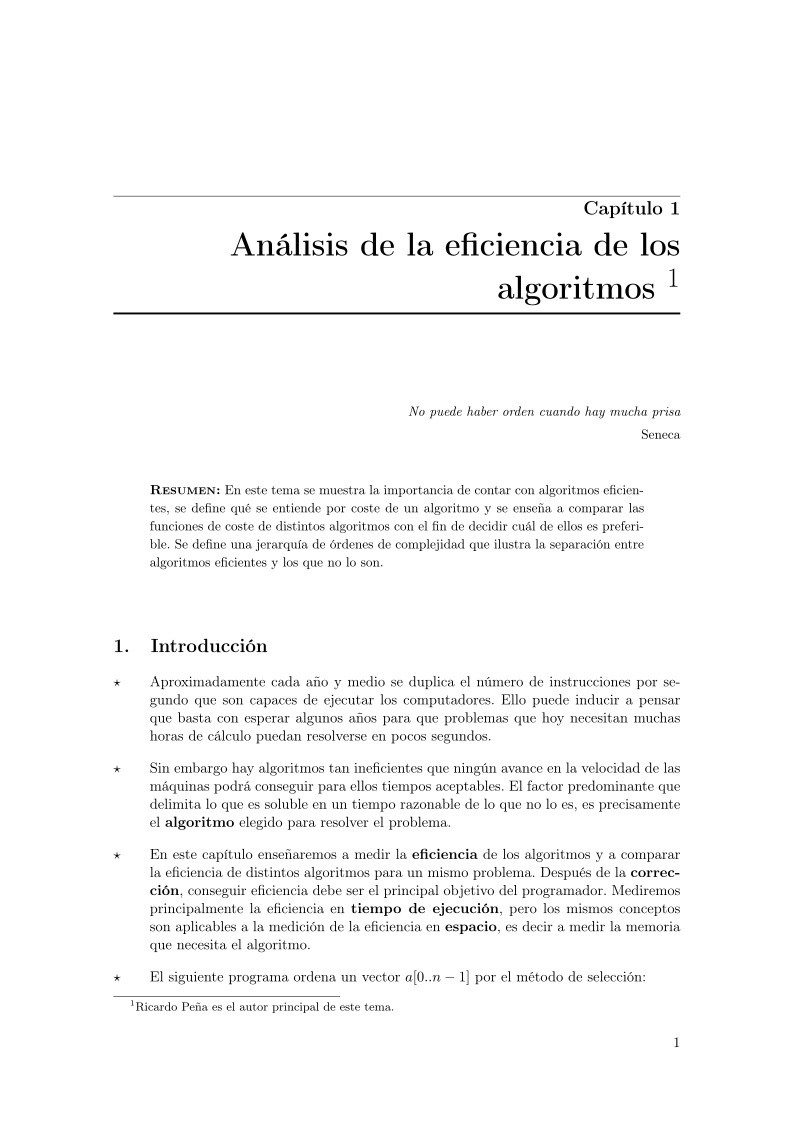 Imágen de pdf Capítulo 1 - Análisis de la eficiencia de los algoritmos