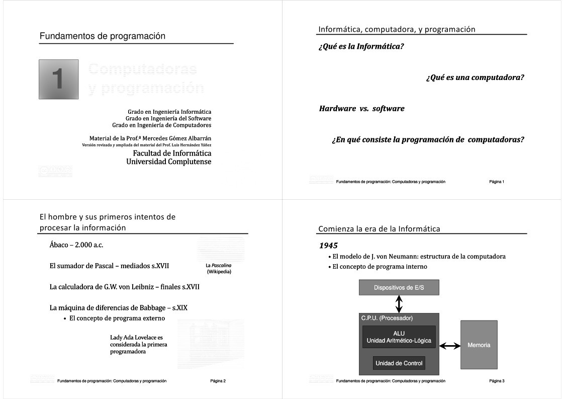 Imágen de pdf Qué es una computadora - Fundamentos de programación