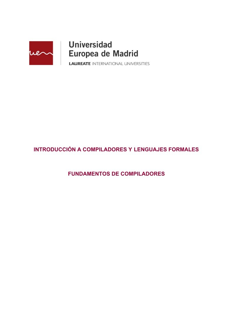 Imágen de pdf Introducción a compiladores y lenguajes formales - Fundamentos de compiladores