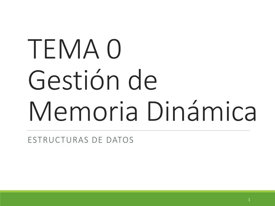 Imágen de pdf TEMA 0: Gestión de Memoria Dinámica
