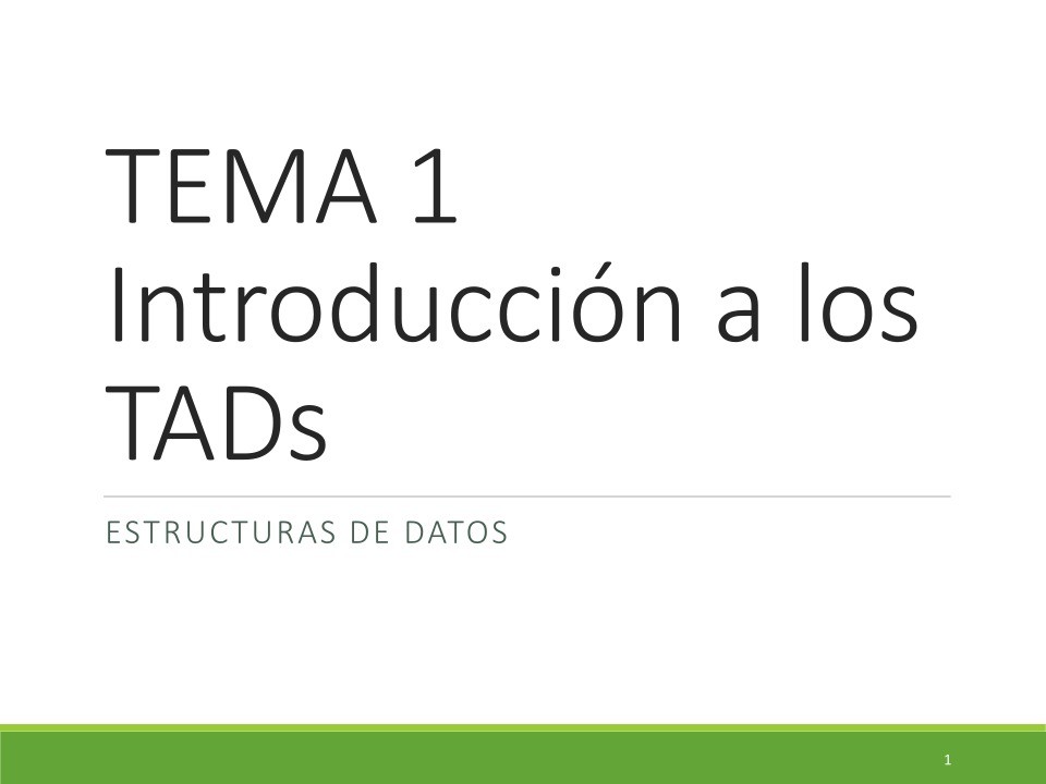 Imágen de pdf Tema 1 - Introducción a los TADs - Estructuras de datos