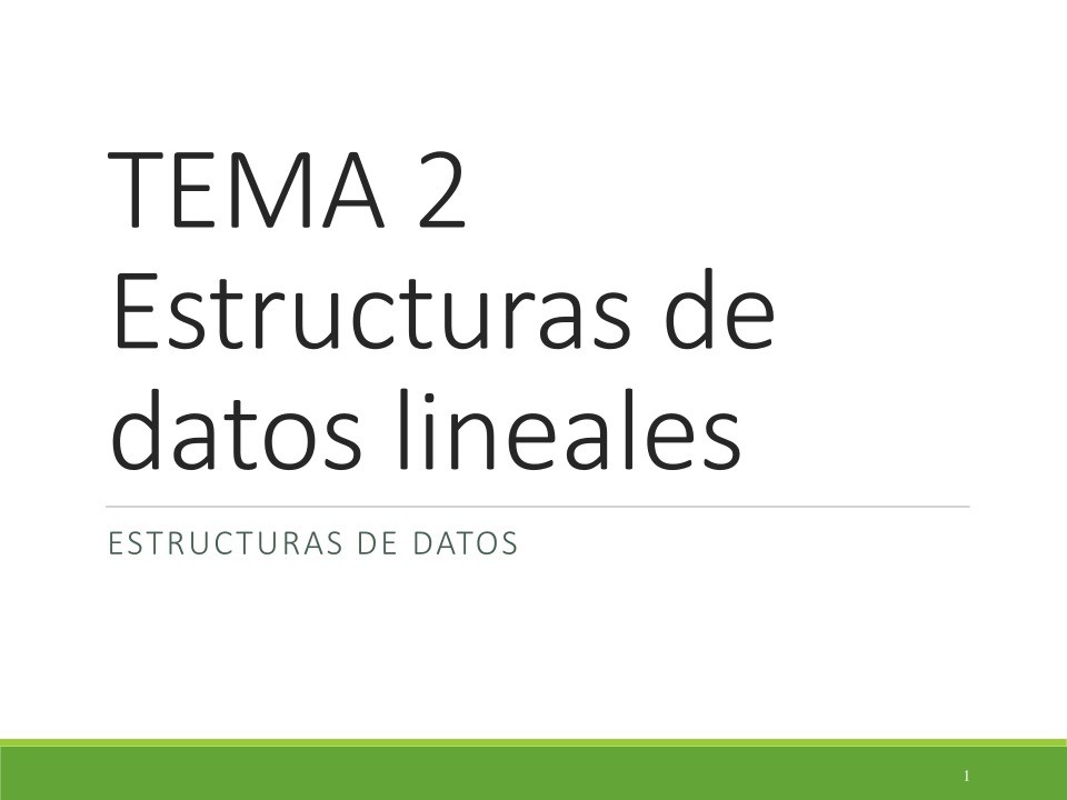 Imágen de pdf Tema 2 - Estructuras de datos lineales