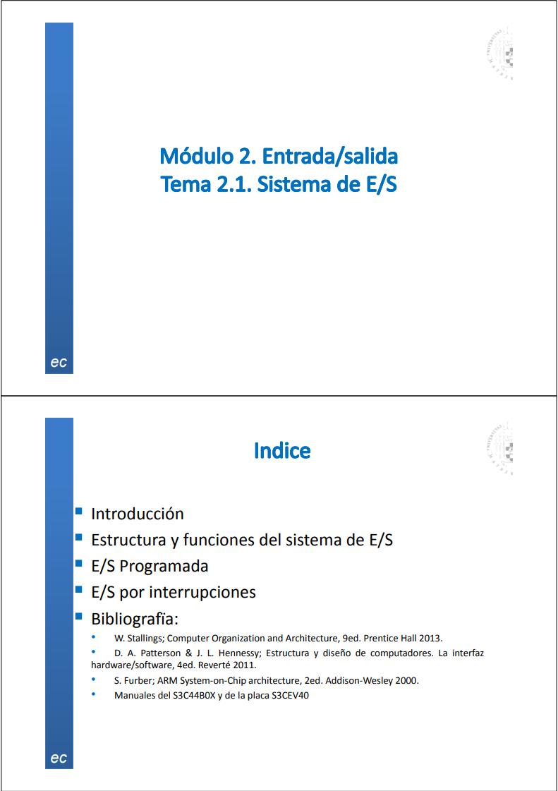 Imágen de pdf Tema 2.1. Sistema de E/S - Módulo 2. Entrada/Salida