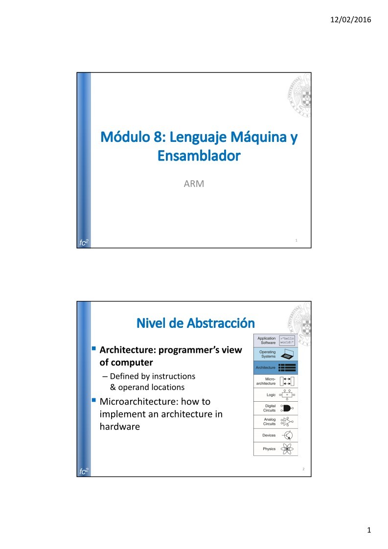 Imágen de pdf Módulo 8: Lenguaje Máquina y Ensamblador - ARM