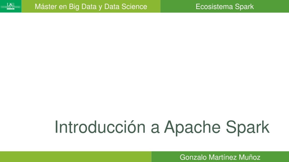 Imágen de pdf Introducción a Apache Spark