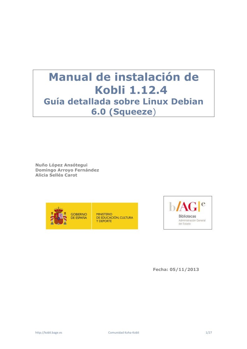 Imágen de pdf Manual de instalación de Kobli 1.12.4 Guía detallada sobre Linux Debian 6.0 (Squeeze)