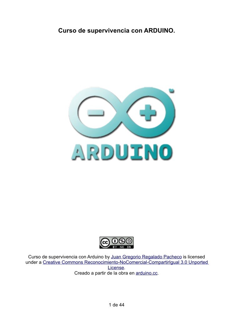 Imágen de pdf Curso de supervivencia con ARDUINO