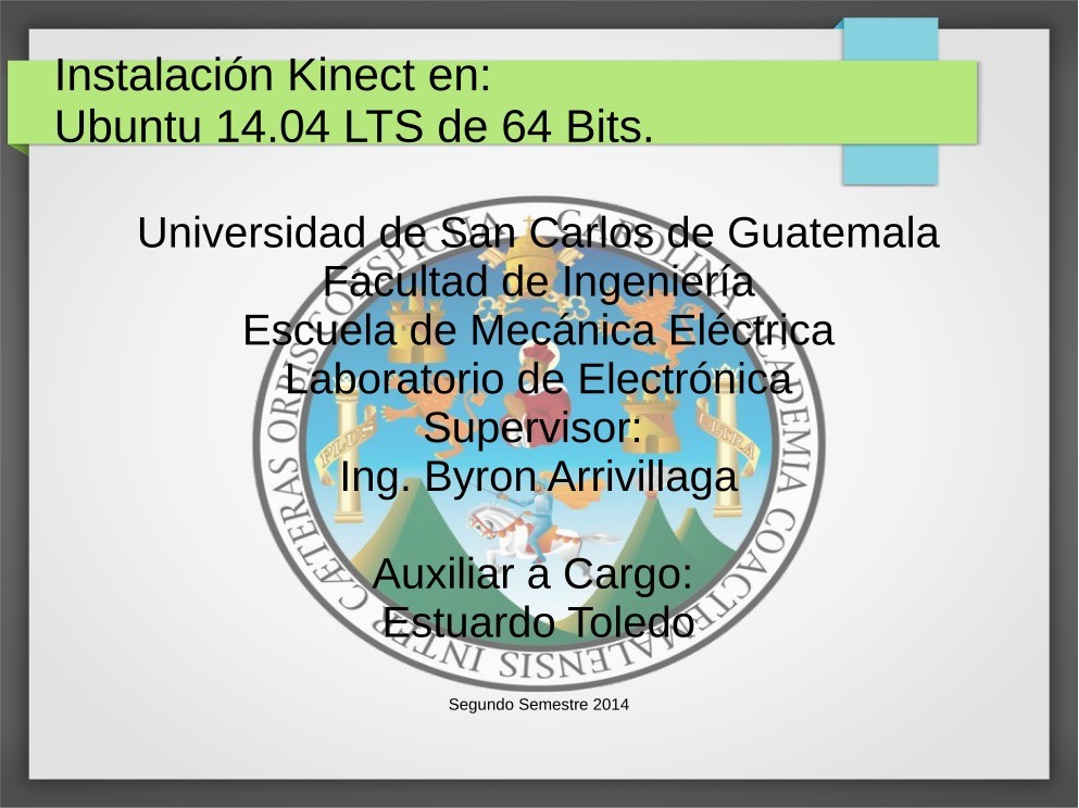 Imágen de pdf Instalación Kinect en: Ubuntu 14.04 LTS de 64 Bits
