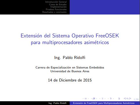 Imágen de pdf Extensión del Sistema Operativo FreeOSEK  para multiprocesadores asimétricos
