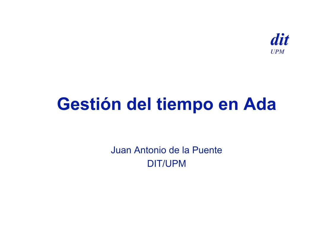 Imágen de pdf Gestión del tiempo en Ada