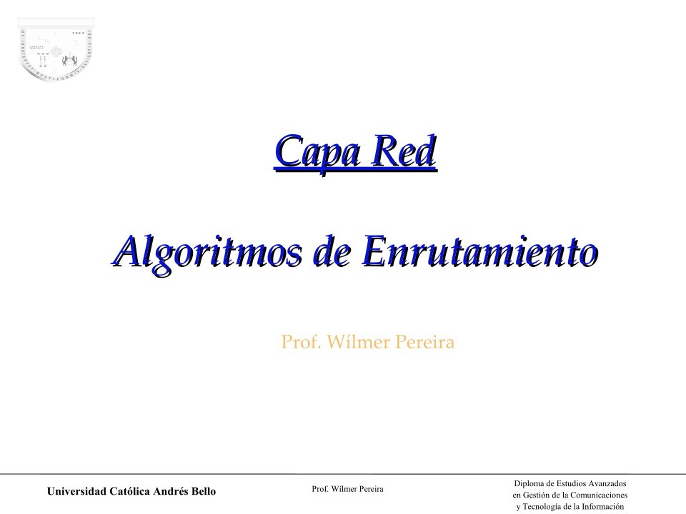 Imágen de pdf Capa Red - Algoritmos de Enrutamiento