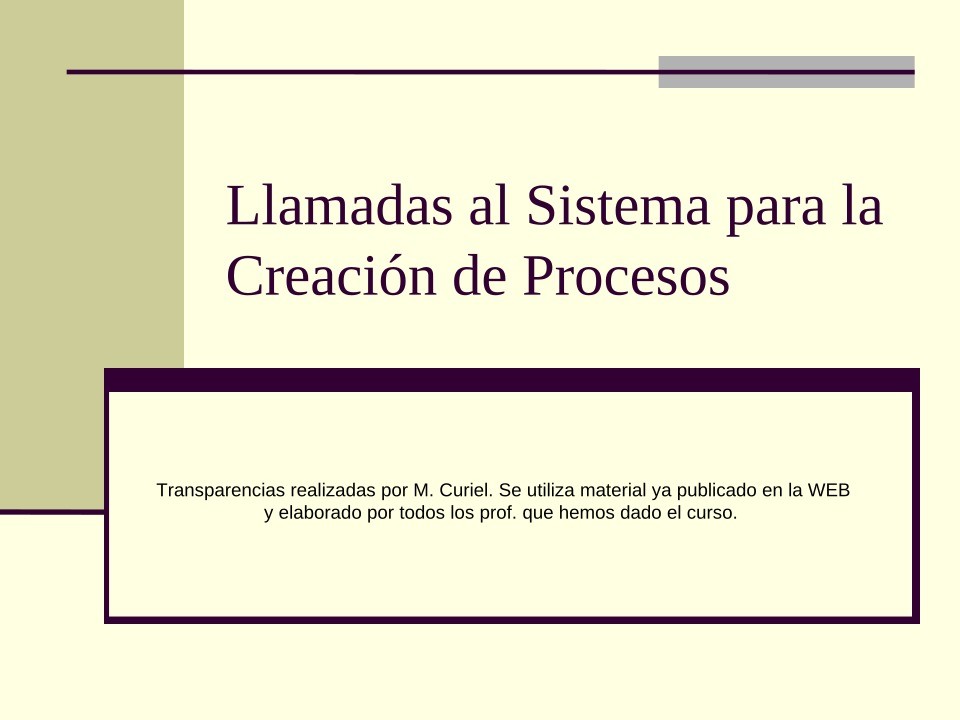 Imágen de pdf Llamadas al Sistema para la Creación de Procesos en Unix