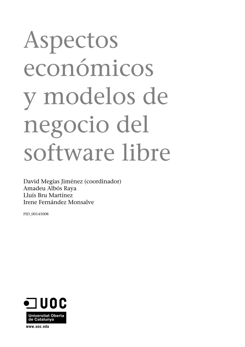 Imágen de pdf Aspectos económicos y modelos de negocio del software libre