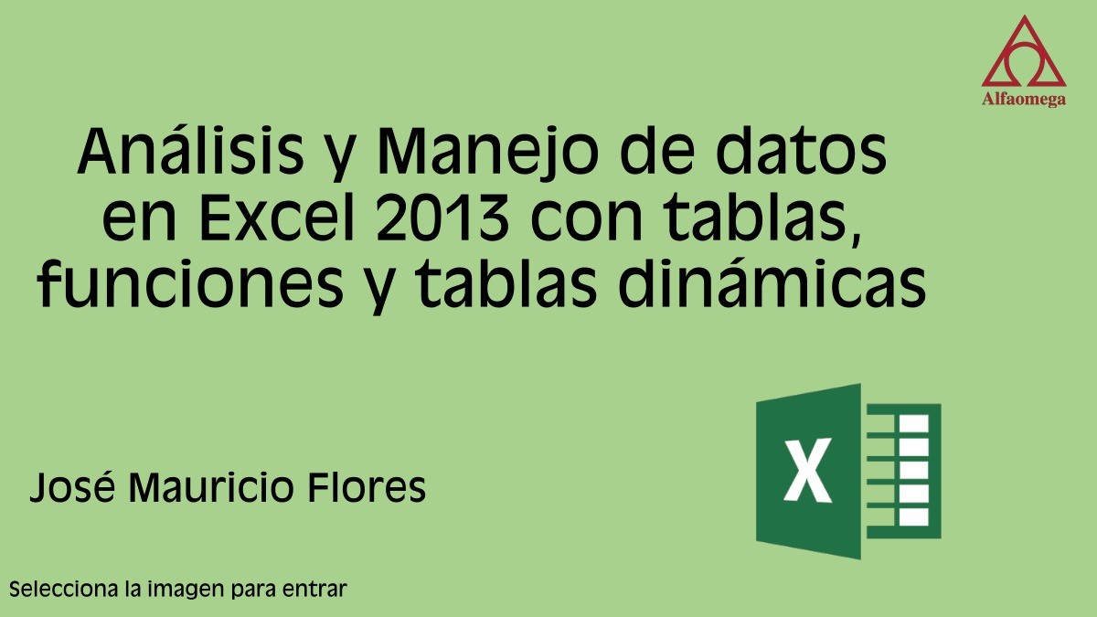 Imágen de pdf Análisis y Manejo de datos en Excel 2013 con tablas, funciones y tablas dinámicas