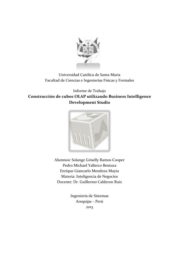 Imágen de pdf Construcción de cubos OLAP utilizando business intelligence developer studio