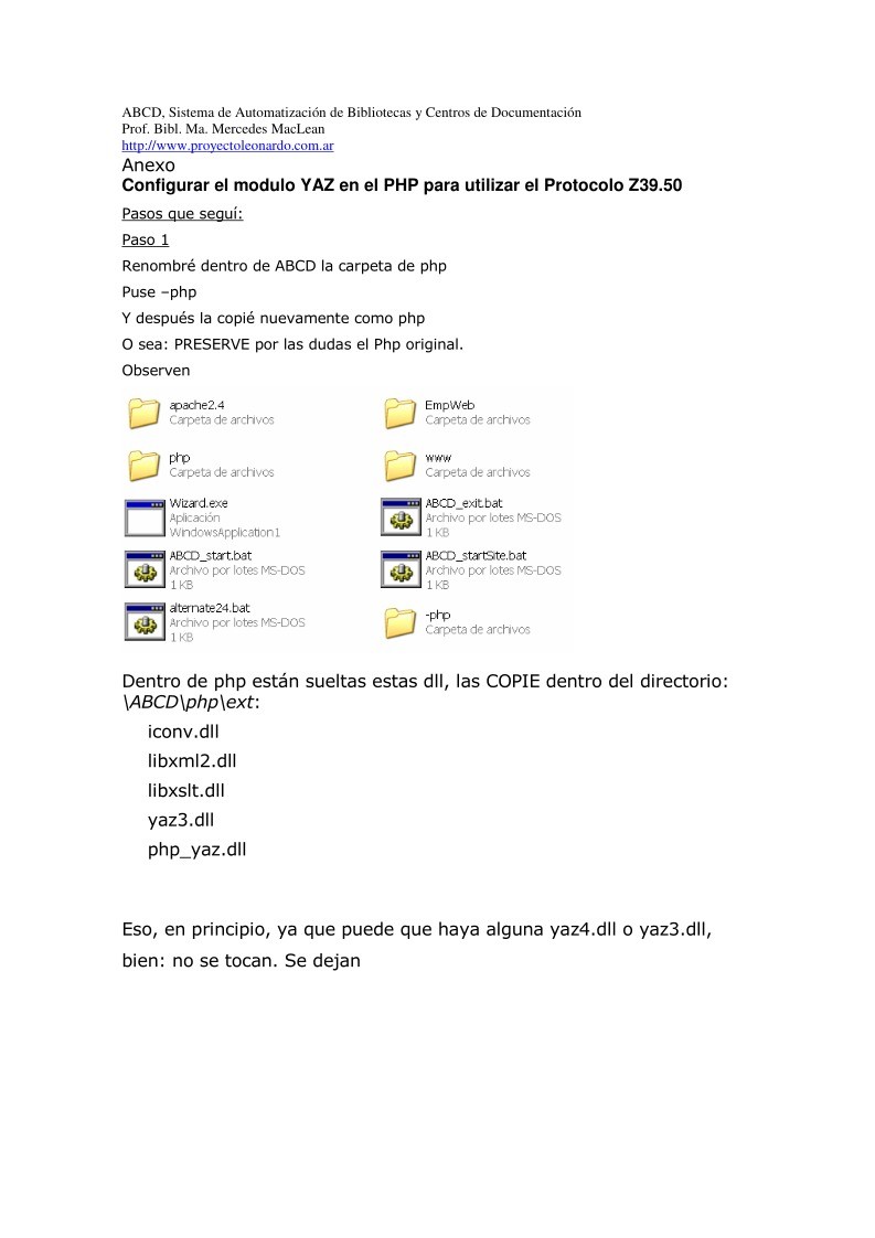 Imágen de pdf Configurar el modulo YAZ en el PHP para utilizar el Protocolo Z39.50