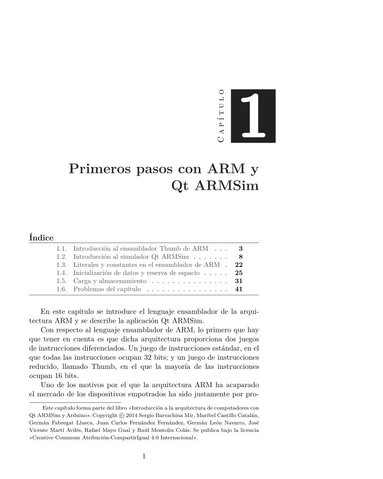 Imágen de pdf Introducción a la arquitectura de computadores con Qt ARMSim y Arduino