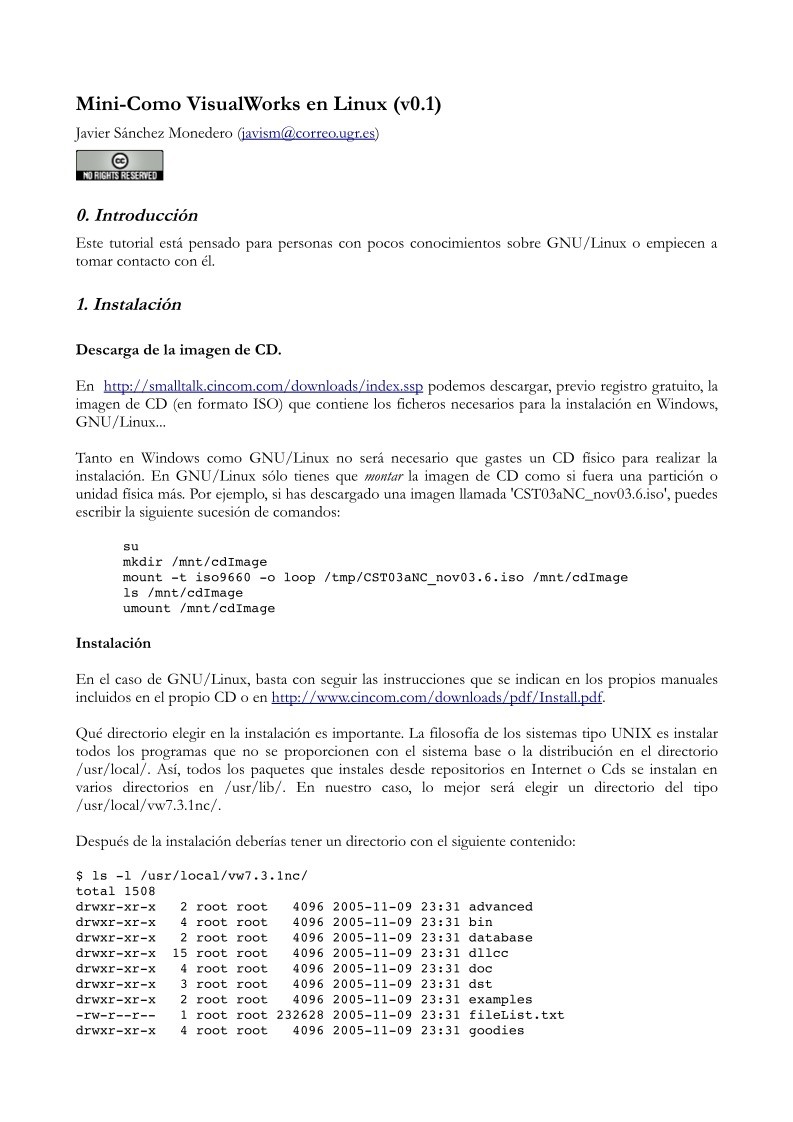 Imágen de pdf Mini Como VW en Linux