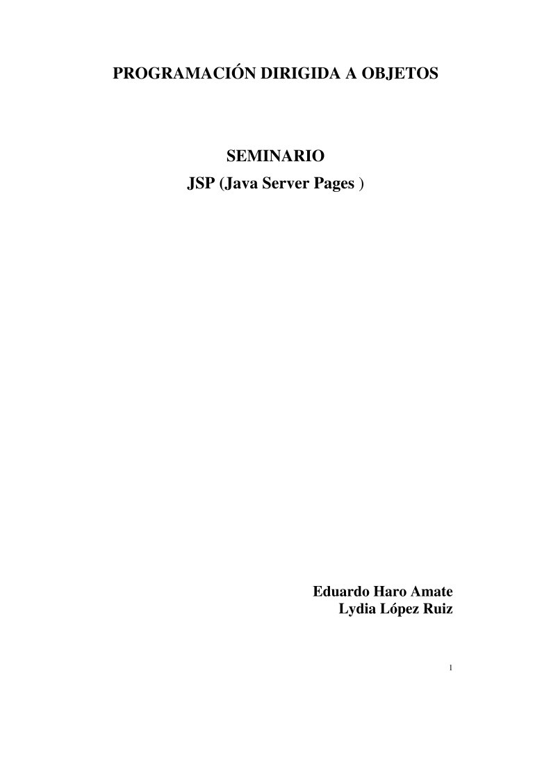 Imágen de pdf Programación dirigida a objetos - seminario JSP