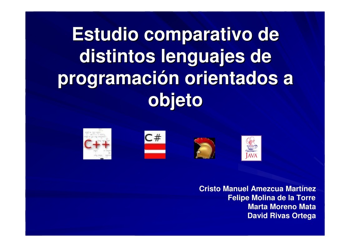 Imágen de pdf Estudio comparativo de distintos lenguajes de programación orientados a objeto