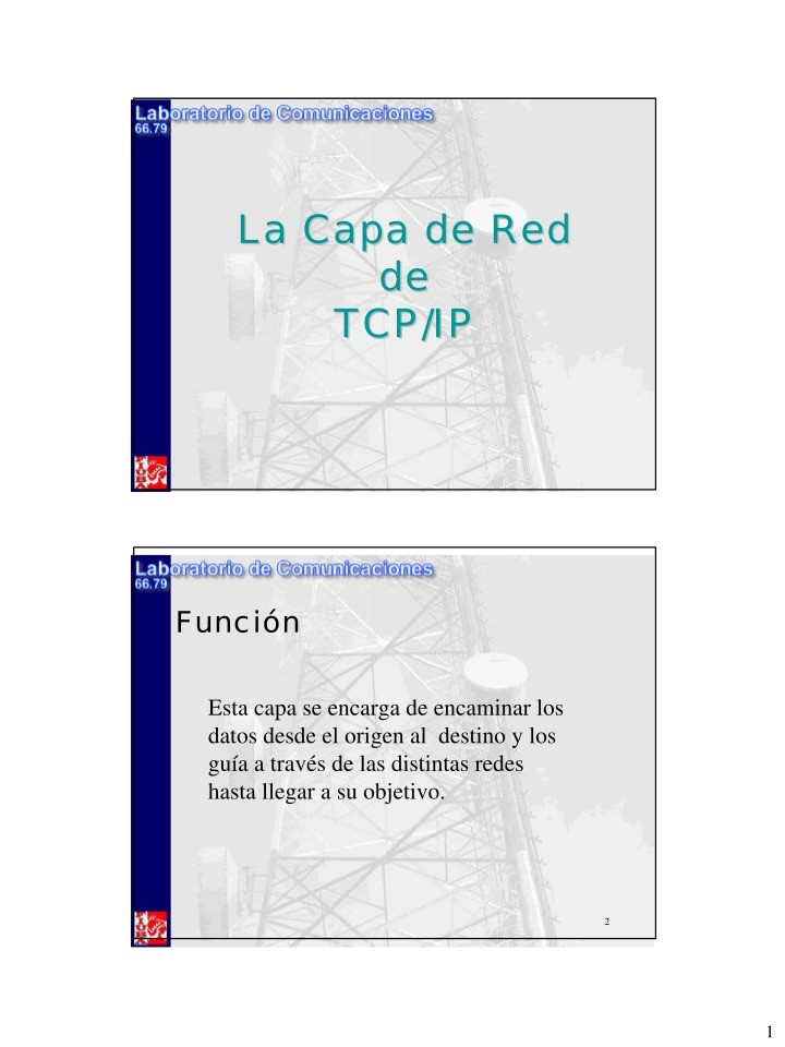 Imágen de pdf La Capa de Red de TCP/IP
