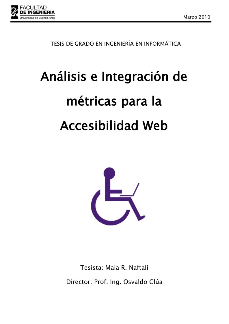 Imágen de pdf Análisis e Integración de Métricas para Accesibilidad Web