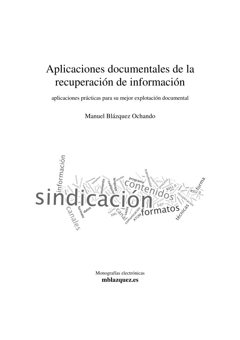 Imágen de pdf Aplicaciones documentales de la recuperación de información