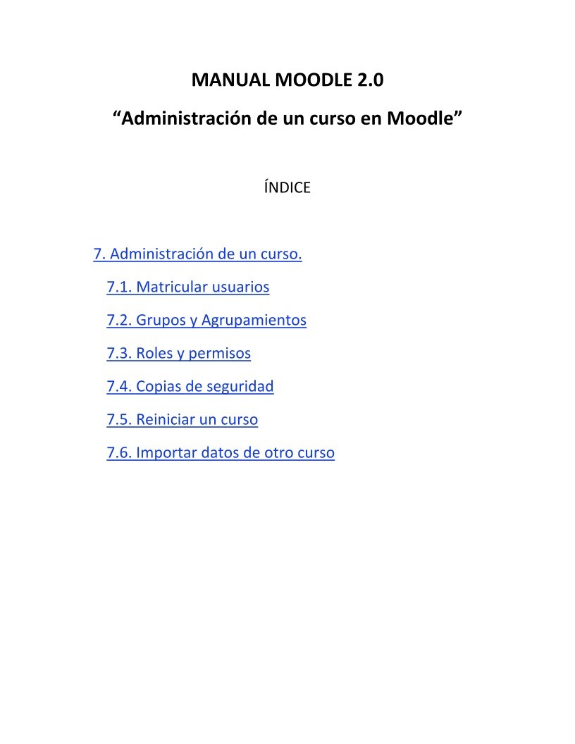 Imágen de pdf Moodle 2.0. Administración de un curso en Moodle