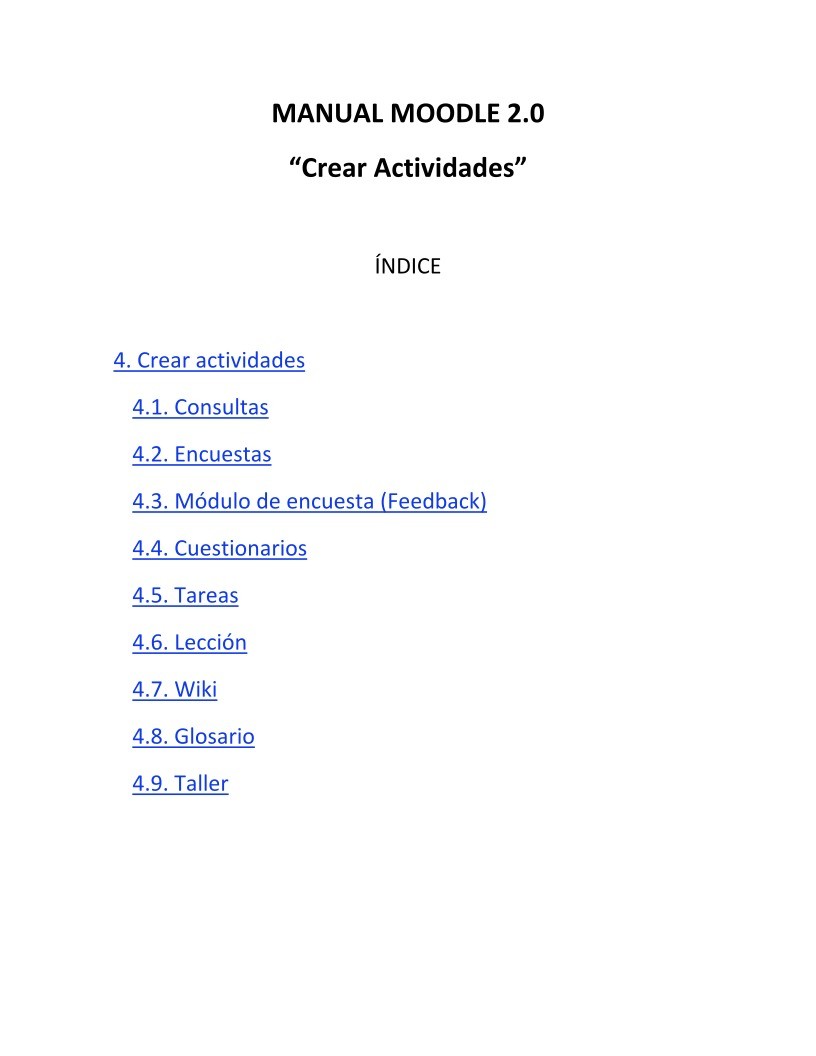 Imágen de pdf Moodle 2.0. Crear Actividades