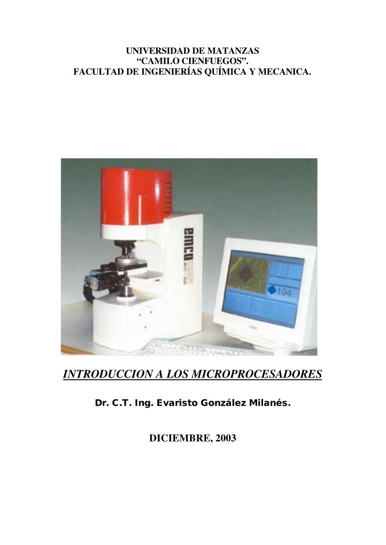 Imágen de pdf Introducción a los microprocesadores