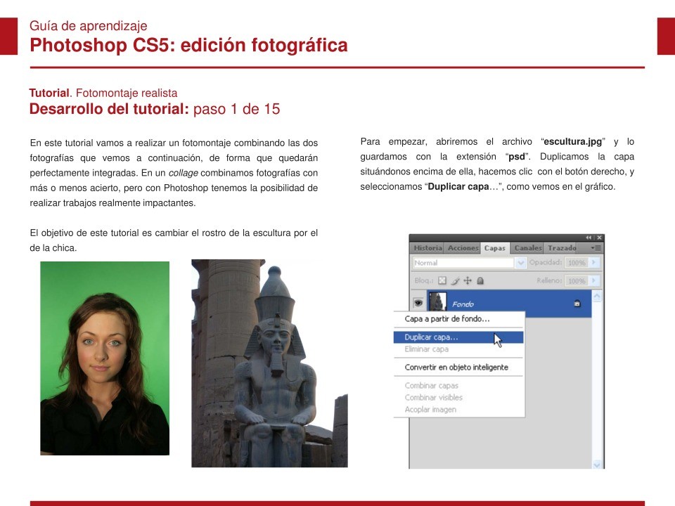 Imágen de pdf Tutorial. Fotomontaje realista - Photoshop CS5: edición fotográfica