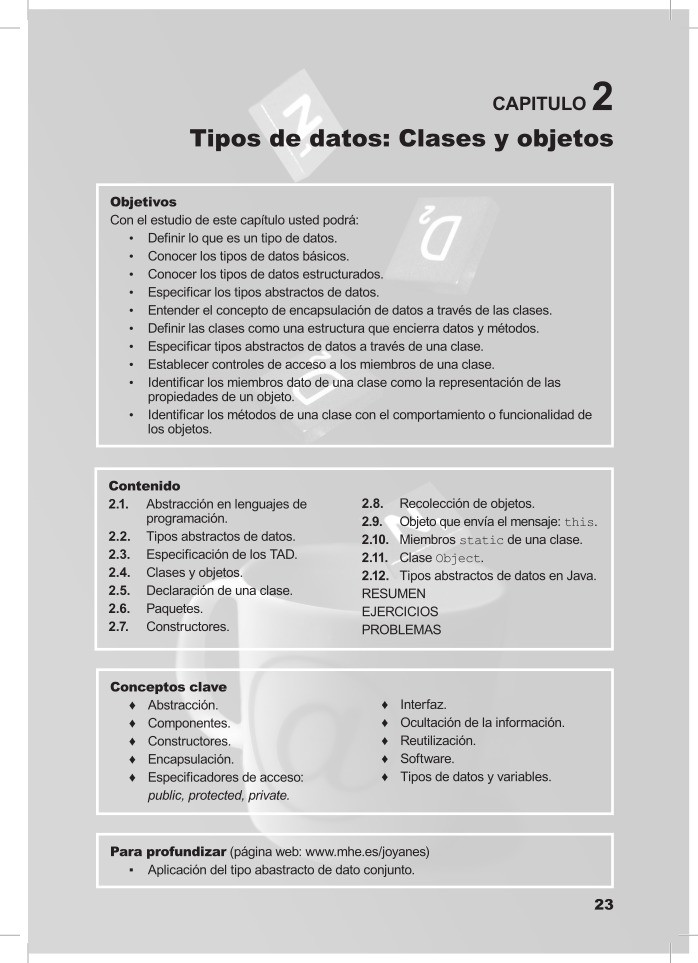 Imágen de pdf Capitulo 2 - tipos de datos: Clases y objetos